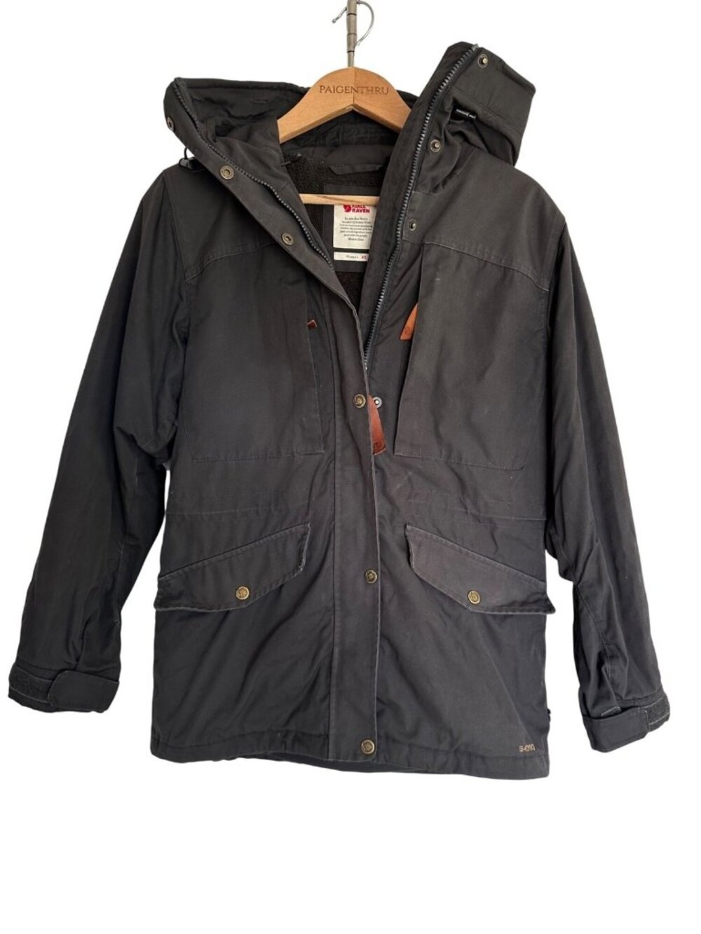 Fjällräven Womens XS Black Sarek Winter Jacket G-1000 Winter Gorpcore